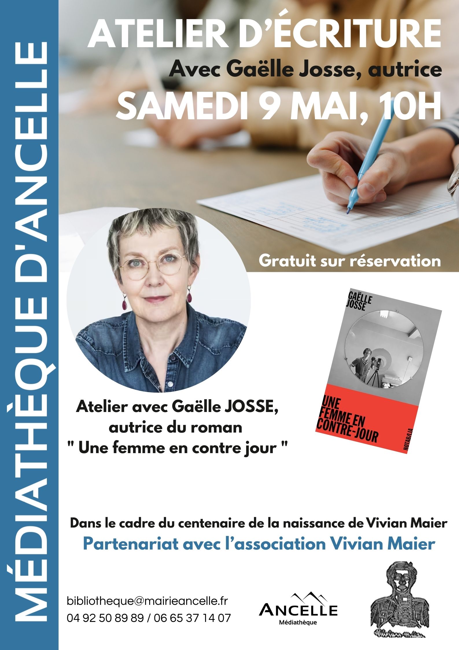 Atelier d'écriture avec Gaëlle Josse Ancelle Mairie Champsaur Valgaudemar Hautes Alpes Ancelle Station