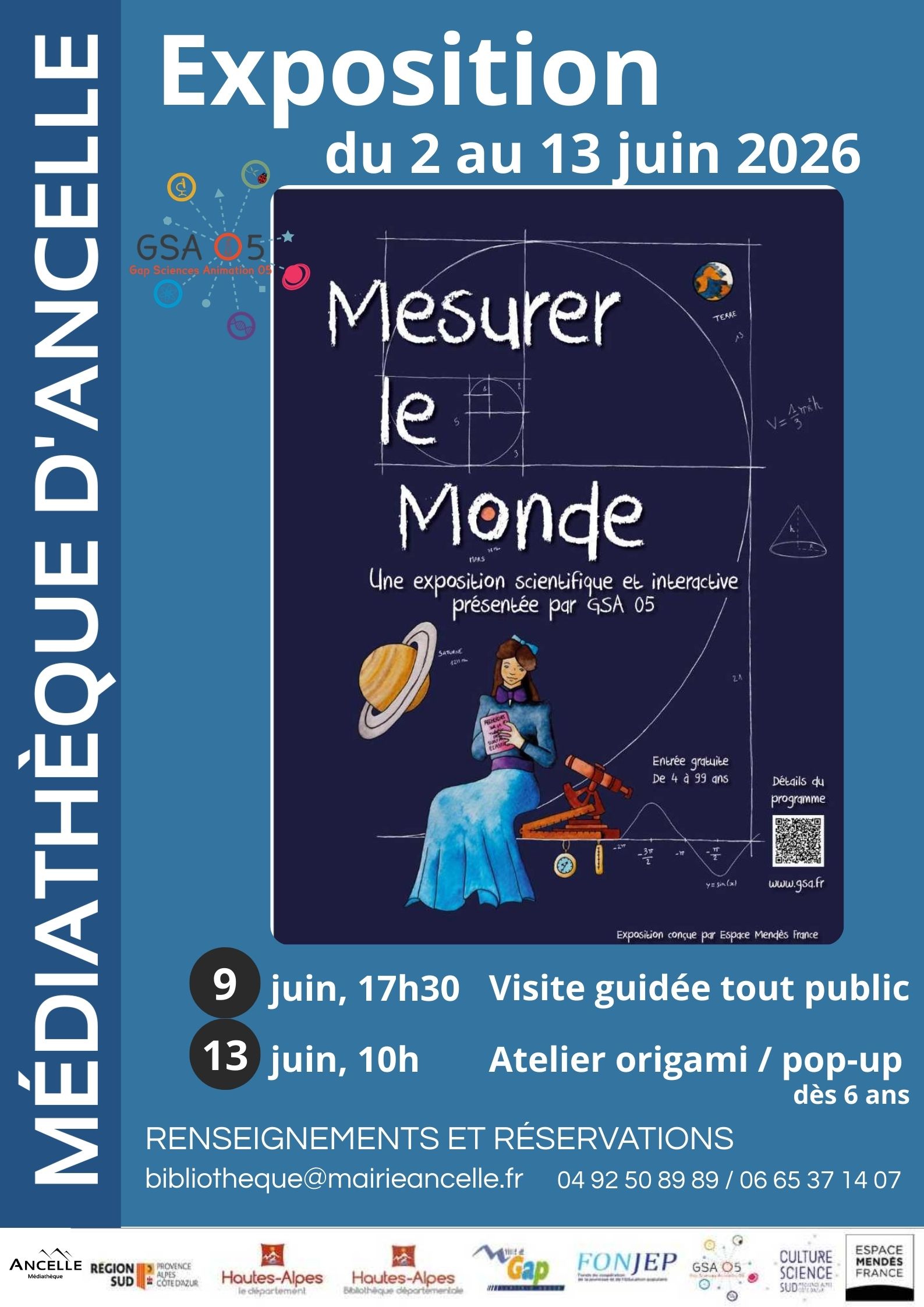 Mesurer le monde : exposition et ateliers, par Gap Sciences Animation 05 Ancelle Mairie Champsaur Valgaudemar Hautes Alpes Ancelle Station